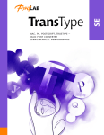 TransType SE 2.5 for Windows User Manual