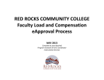 RED ROCKS COMMUNITY COLLEGE Faculty Load and