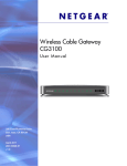 Wireless Cable Gateway CG3100D