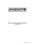 LMA-3 Multi-sensor Auxiliary Input Device User Manual