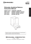 Shimadzu Analytical Balance Instruction Manual
