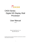 CK5X Series Digital HD Display Wall Processor User Manual