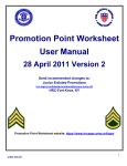 Promotion Point Worksheet User Manual