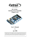 IFC-OC04 Interface Free Controller Output Card User`s Manual V1.1