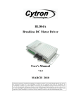 BLD04A Brushless DC Motor Driver User`s Manual V1