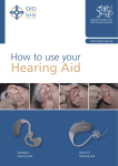 How to Use Your Hearing Aid Leaflet