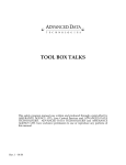 Tool Box Talks - Advanced Data Technologies