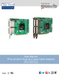 User Manual, PCIe x8 Gen3 Dual and Quad Cable Adapters
