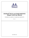 InfiniHost PCI-X Low Profile RoHS HCA Adapter Cards User Manual