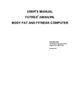 USER`S MANUAL FUTREX -5000A/WL BODY FAT AND FITNESS
