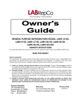 User Manual for LABRepCo Futura Silver Series General Purpose