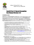 SpeakToText 2.5 Speech Recognition User Manual