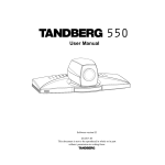 TANDBERG 550 User Manual