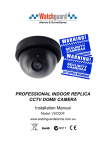 professional indoor replica cctv dome camera