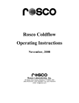 Rosco Coldflow Operating Instructions
