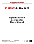 Signalink System Configurator User`s Manual