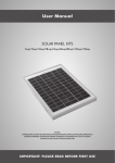 Solar Panel Kit instructions 2012