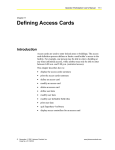 Operator Workstation User`s Manual: Defining Access Cards (11/01