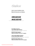 Clarion VRX485VD User Guide Manual - CaRadio