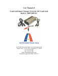 User Manual of Lead Acid Smart Charger (2.5A) for 36V Lead Acid