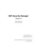 NET Security Manager - User Manual