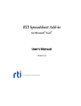 RTI Spreadsheet Add-in for Microsoft