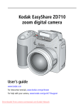 Kodak ZD710 User Guide Manual pdf