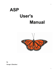 ASP User`s Manual - ASP Statistical Software