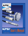 KPSI 750 Level Transducer Manual PDF
