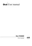 Oc&eacute; TCS500 User Manual