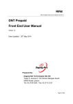 DNT Prepaid Front End User Manual NT Prepaid ront End User