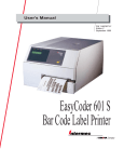 Intermec EasyCoder 601 S – User`s Manual
