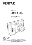 Pentax Optio M10 User Guide Manual pdf