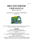 CGA EGA YUV To 2 x VGA Manual