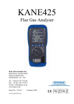 Kane 425 combustion flue gas analyser user manual