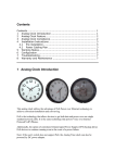 NTP Slave - Analog Clock User Manual