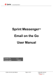 Sprint MessengerSM Email on the Go User Manual