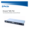 MS-702 Manual - Clear-Com