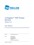 3-Heights™ PDF Printer Service, User Manual