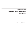 Teacher Administration Functions