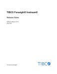 Release Notes for TIBCO Foresight® Instream® Release 8.5.0