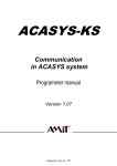 ACASYS-KS - Programmer manual - Log in