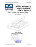 model 820 series shallow mount plate barrier