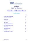 CT-1000 User Manual - HKA Technologies leak test systems are