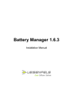 Battery Manager 1.6.3 Installation Manual