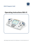 Operating Instructions MA 41 - Medical Equipment Wholesaler