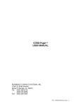 CORD-Pager   USER MANUAL - Rohrback Cosasco Systems