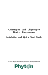 ChipProg-48 and ChipProg-40 Device Programmers Installation and