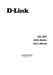 DSL-302T ADSL Modem User`s Manual - D-Link