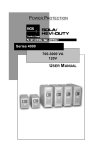 USER MANUAL 700-3000 VA 120V Series 4000 POWER